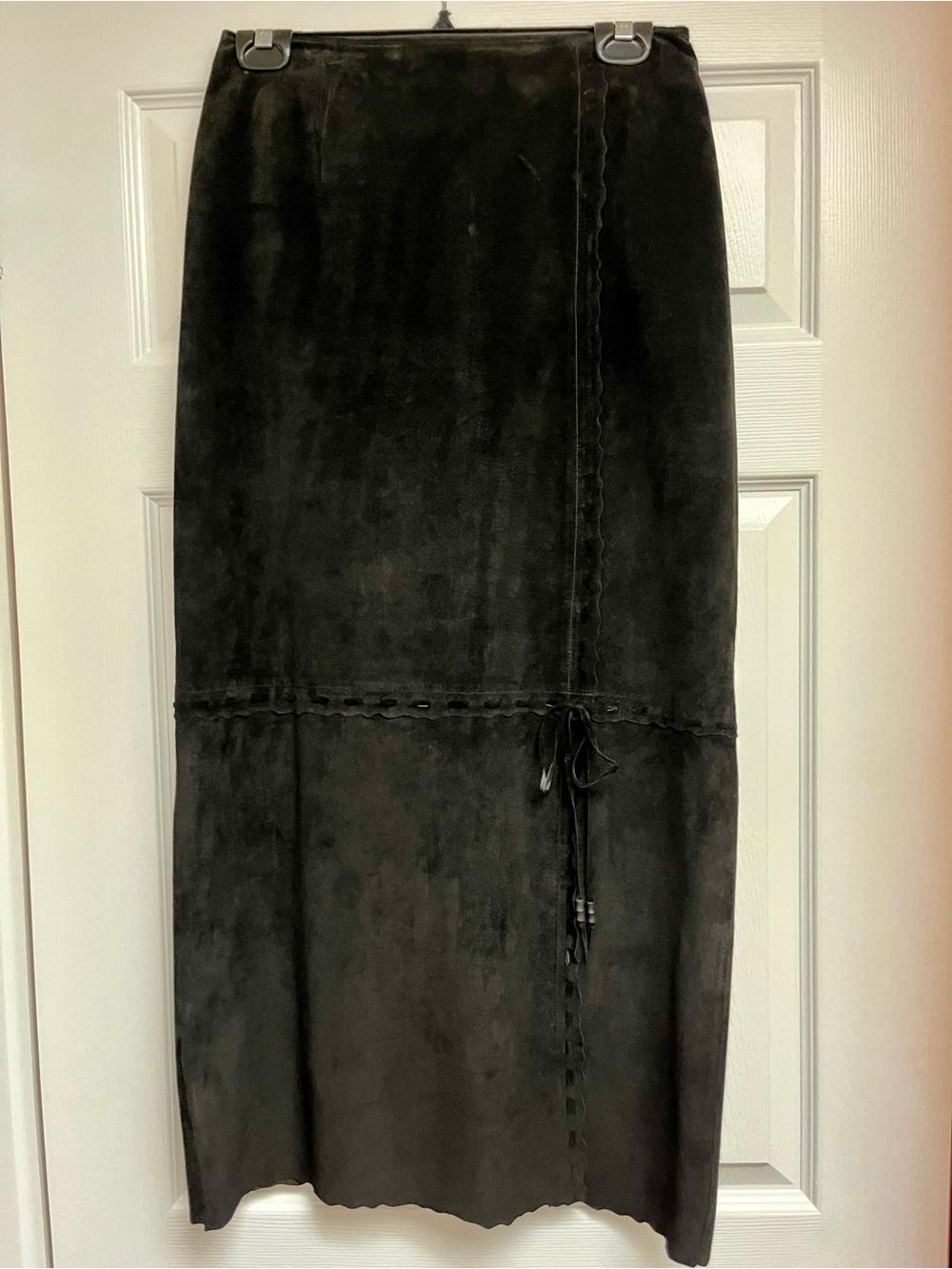 Vintage Danier Suede Maxi Skirt Black